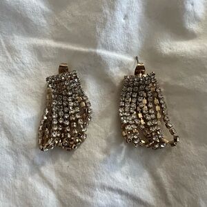 Elegant Gold and Silver Dangle Earrings
